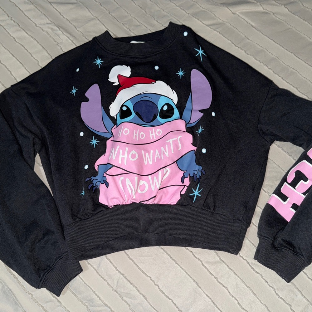 H&M Black and Pink Holiday Sweater